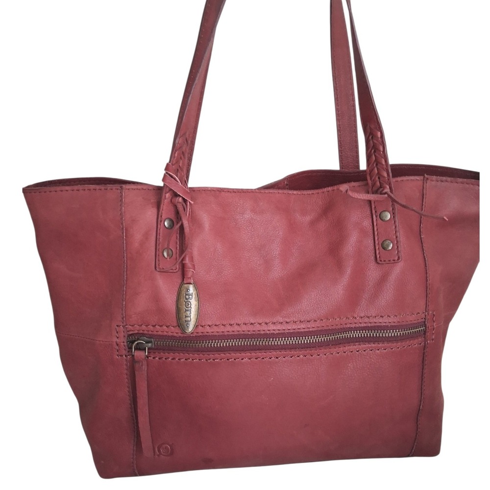 Born Genuine Soft Leather Midwood Tote Purse Womens Minimalist Casual Office Bag - Picture 3 of 16